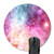 Wknoon Galaxy Nebula Round Mouse Pad, Pink Purple White Space Galaxy Circular Gaming Mouse Pads for Computers Laptop