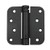 Omar Hardware 4"X4" Adjustable Spring Hinges with 5/8"Radius Corner, MATTED Black(US19) Pack 1 Hinge.
