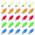 25 Pack C7 Outdoor String Light Ceramic Multi-Color Christmas Replacement Bulbs, E12/C7 Candelabra Base, 5 Watt