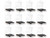 Whizzotech AA/AAA Cell Battery Storage Case/Holder with Charge Reminder Markings Clear Color (12 Pack)
