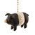 Black White Folk Pig Ceiling Fan Pull or Light Pull Chain Clementine Design