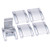 XMHF Alloy Concealed Drawer Pulls Handles Recessed Sliding Door Handle Covered Flush Pull Silver 5pcs