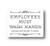 Employees Must Wash Hands Sign (White 3 x 2.5")