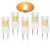 G8 LED Light Bulb 3 Watts Warm White - G8 Base Bi-pin Xenon JCD Type LED 120V 20W Halogen Replacement Bulb for Under Counter Kitchen Lighting, Under-Cabinet Light.Pack of 5 (G8 17WW)