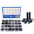 NINDEJIN 1060pcs M2 M3 M4 M5 Alloy Steel Hex Socket Button Head Cap Screws with Nuts Flat Washers Kit Black Screw Assortment