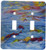 3dRose lsp_66355_2 Playful Pink Porpoises Double Toggle Switch