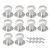 uxcell 10mmx11mm Gift Jewelry Box Single Hole Round Knobs Pull Handle Silver Tone 10pcs