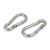 uxcell M5 x 50mm 304 Stainless Steel Carabiner Spring Snap Link Hook 2PCS