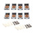 Antrader 8 Pieces Mirror Mount Clips, Spring Loaded Mirror Hanger Clips Sets with Screws and Rawl Plugs
