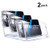 MaxGear Acrylic Business Card Holder for Desk 3 Pocket Clear Business Card Stand Display with 180 Card Capacity, 2 Pack