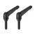 uxcell M8 x 32mm Handle Adjustable Clamping Lever Thread Push Button Ratchet Male Threaded Stud 2Pcs