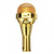 Catchin24 Golden Mic Shape Rechargable 3.5 mm Jack Mobile Speaker Portable