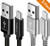 USB C Cable, ALCLAP [USB-IF Certified] [2-Pack,6.6ft] USB Type C Cable Nylon Braided Fast Charger Sync Cord Compatible Samsung Galaxy S10, Note 9, S8/S9, LG V20 G5 G6, Nexus, Moto Z Z2 (Black/Silver)
