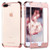 BENTOBEN iPhone 8 Plus Case, iPhone 7 Plus Case, Crystal Clear 2 in 1 Shockproof Slim Transparent TPU Protective Phone Cases Cover for iPhone 8 Plus / 7 Plus [Without Screen Protector] Clear/Rose Gold