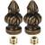 uxcell Bronze Cap Knob Lamp Shade Finial Decoration Dual Thread 1-3/8 inch High 2Pcs