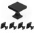 homdiy Black Cabinet Knobs 5 Pack HD6785BK Soild WxW:1-1/10 inch Metal Drawer Knobs Black Kitchen Cabinet Hardware Black Drawer Pulls and Knobs for Kitchen Cabinets