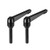 uxcell M10 x 40mm Handle Adjustable Clamping Lever Thread Push Button Ratchet Male Threaded Stud 2 Pcs