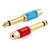 Tisino RCA to 1/4 Adapter, Pure Copper RCA to Quarter Inch Adapter Male 6.35mm TS Jack Plug to RCA Audio Connector Gold Plated - 2 Pack