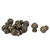 uxcell Wood Jewelry Box Metal Round Base Single Hole Pull Knob Handle Bronze Tone 10pcs
