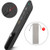 Wireless Presenter with Laser Pointer, Presentation Remote Presentation Clicker, Laser Pointer 2.4GHz USB Powerpoint PPT Clicker Flip Pen for Office Teacher,Support Hyperlink (Black)