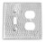 Monarch Abode 18017 Monarch Hammered Nickel Single Duplex Wall Switch Plate, Satin