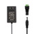 COOLM DC 12V 4A 48W Power Supply AC 100-240V 50/60Hz to DC 12V AC/DC Power Adapter with 5.5x2.5mm DC Plug + 5.5x2.1mm DC Female Jack Socket for 12V LED Strip Lights