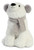 Aurora World  10" Wish Bear with Grey Ear Muff & Scarf, White, Grey