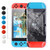 Dockable Case Compatible with Nintendo Switch,FYOUNG Protective Accessories Cover Case Compatible with Nintendo Switch Joy-Con with Tempered Glass Screen Protector -Clear Diamond Pattern