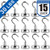 Heavy Duty Magnetic Hooks, Strong Neodymium Magnet Hook for Home, Kitchen, Workplace, Office and Garage, Pack of 15