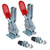 E-TING 2PCS 500lbs Holding Capacity Toggle Clamps Horizontal Quick-Release Handle Toggle Clamp 225D