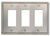 Amerelle 54RRRN Georgian Cast Metal Triple Rocker/GFCI Wallplate, Satin Nickel