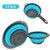 3PC Collapsible Colander, Kitchen Colander Strainer, Silicone Vegetable/Fruit Flexible strainer, Folding Strainer for Kitchen (blue)