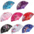 BABEYOND 8pcs Floral Folding Hand Fan Vintage Handheld Lace Folding Fan with Different Flower Patterns Fabric Folding Fan for Wedding Dancing Party (Color Random Selected with Chinese Rose)