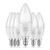 E12 LED Bulb Candelabra LED Bulbs Daylight White 5000K Ceiling Fan Light Chandelier Base Non Dimmable Equivalent 60Watt Candleabras 6W 550Lumens (6-Pack)
