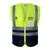 Multi Pockets Class 2 High Visibility Zipper Front Safety Vest With Reflective Strips.Meets ANSI/ISEA Standards (XXXL, Fluorescent yellow)