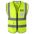 Multi Pockets Class 2 High Visibility Zipper Front Safety Vest With Reflective Strips.Meets ANSI/ISEA Standards (XXXL, Yellow)