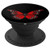 Red Butterfly Black Background - PopSockets Grip and Stand for Phones and Tablets