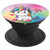 Sitting Unicorn Music Headphones On Rainbow Background - PopSockets Grip and Stand for Phones and Tablets