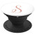 S Initial Monogram Blush Pink and White Capital Letter - PopSockets Grip and Stand for Phones and Tablets