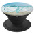 V Teal Beach Ocean Sand Waves Sunset Monogram Initial Letter - PopSockets Grip and Stand for Phones and Tablets