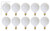 (Pack of 10) 25 Watt White G16.5 Decorative (E12) Candelabra Base Globe Shape 120V 15G16 1/2 Light Bulbs
