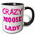 3dRose 175194_4 Crazy Moose Lady Two Tone Mug 11 oz Black