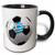 3dRose 157028_4 Soccer ball with the national flag of Greece on it Greek Ceramic Mug 11oz Black/White