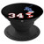 Baseball number 34 player with American USA flag phone stand - PopSockets Grip and Stand for Phones and Tablets