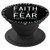 Christian Scripture Faith Over Fear Psalms 118 : 6 Black - PopSockets Grip and Stand for Phones and Tablets