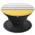 XR-Yellow Solid Pop-Socket Black-Stripes - PopSockets Grip and Stand for Phones and Tablets