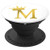 Crown, Gold Letter M Initial Monogram, White - PopSockets Grip and Stand for Phones and Tablets