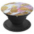 Golden Pineapple Pattern on a Pink Blue Marbled Look - PopSockets Grip and Stand for Phones and Tablets
