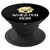 Wheaten Mom White Text Black Background Cute SCWT Dog Face - PopSockets Grip and Stand for Phones and Tablets