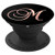Letter M Golden Pink Rose Design. Initial M On Black - PopSockets Grip and Stand for Phones and Tablets